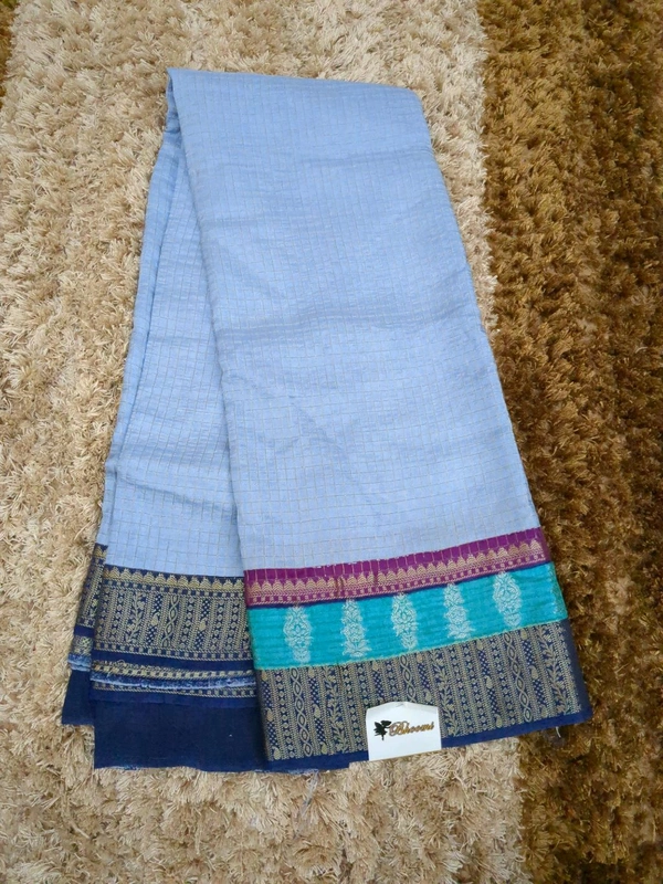 Pure Dola Kanchiborder - Periwinkle