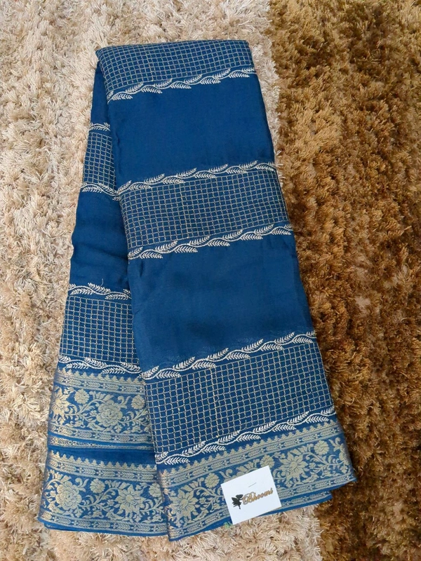 Pure Chinnon With 2ari Check S - Blue