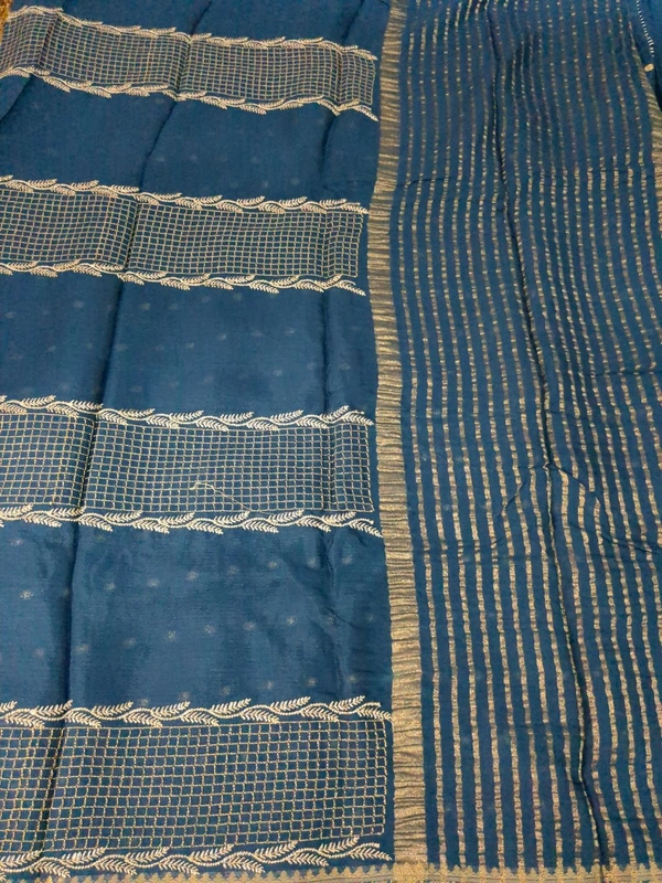Pure Chinnon With 2ari Check S - Blue