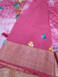Soft Dola With Hand Work  - White 3