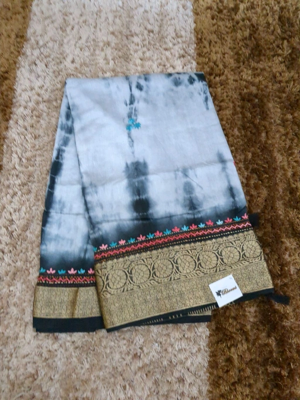 Soft Dola With Hand Work  - White 4