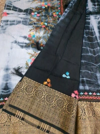 Soft Dola With Hand Work  - White 4