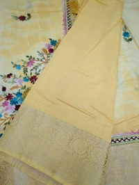 Soft Dola With Hand Work  - White 6