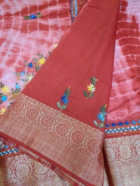 Soft Dola With Hand Work  - White 7