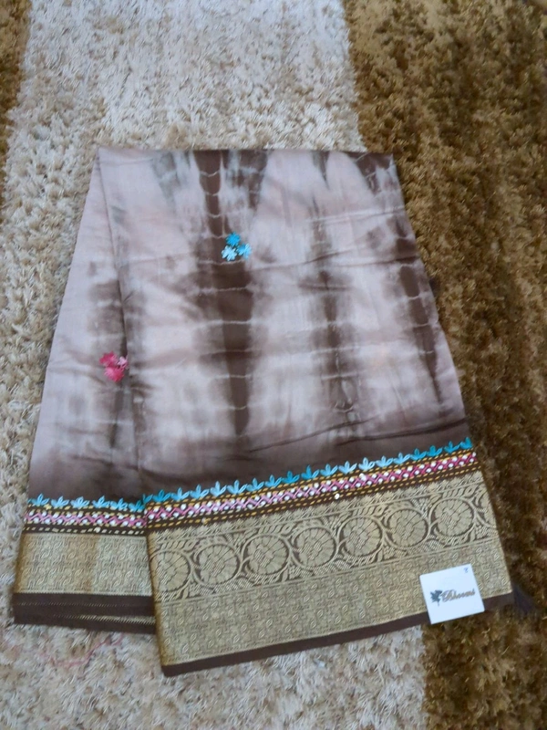 Soft Dola With Hand Work  - White 8