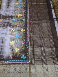 Soft Dola With Hand Work  - White 8