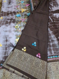 Soft Dola With Hand Work  - White 8