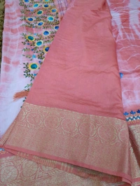 Soft Dola With Hand Work  - White 9