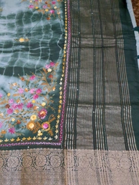 Soft Dola With Hand Work  - White 10