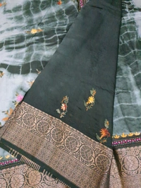 Soft Dola With Hand Work  - White 10