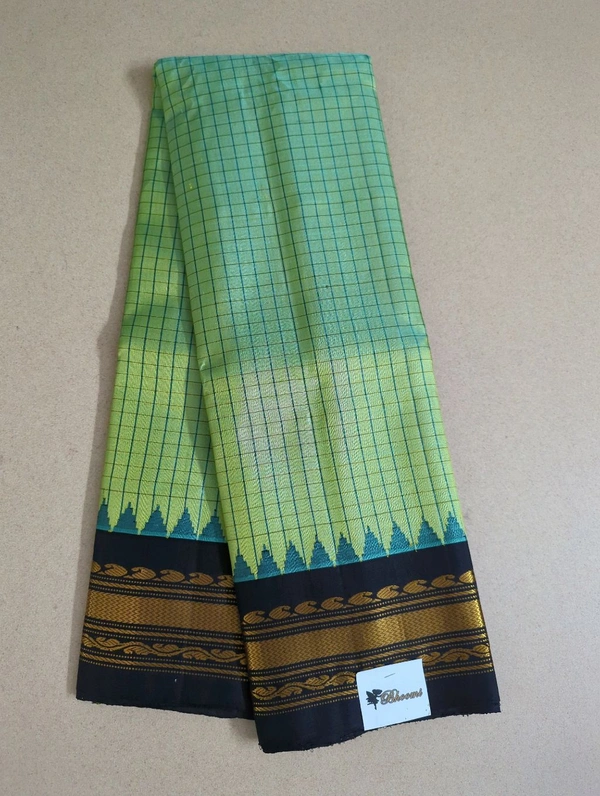 Pure Handloom Gadwal Pattu  - Mint Green