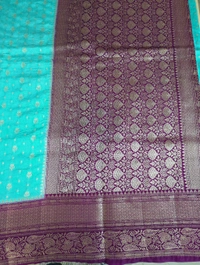 Soft Chiniya Pattu  - sky blue