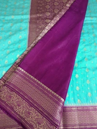 Soft Chiniya Pattu  - sky blue