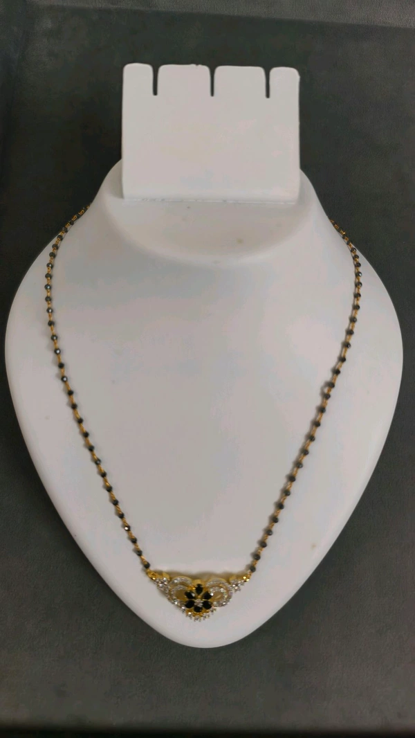 Black Diamonds With Diamond Replica Pendant  - Black