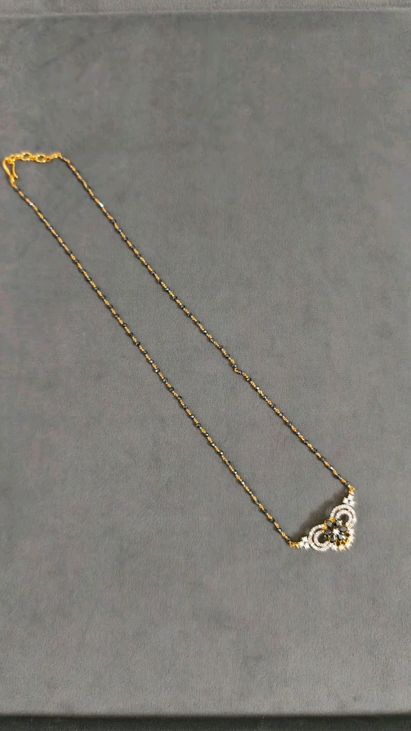 Black Diamonds With Diamond Replica Pendant  - Black