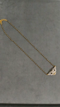 Black Diamonds With Diamond Replica Pendant  - White