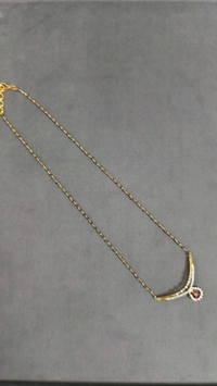 Black Diamonds With Diamond Replica Pendant  - ruby, 19 Inches