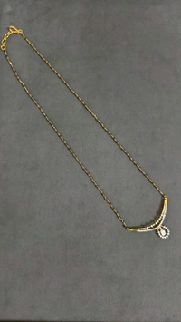 Black Diamonds With Diamond Replica Pendant  - White