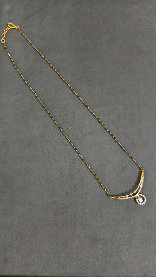 Black Diamonds With Diamond Replica Pendant  - White