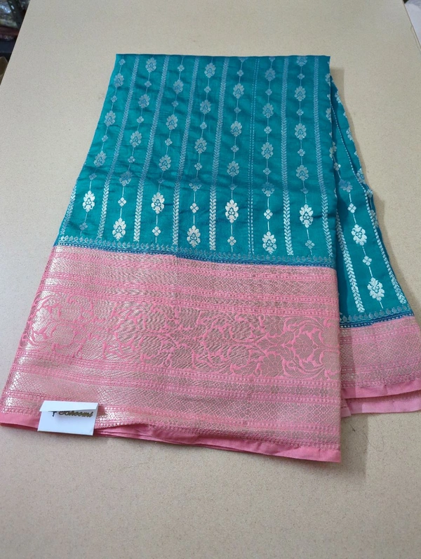 Soft Chiniya Pattu - Teal