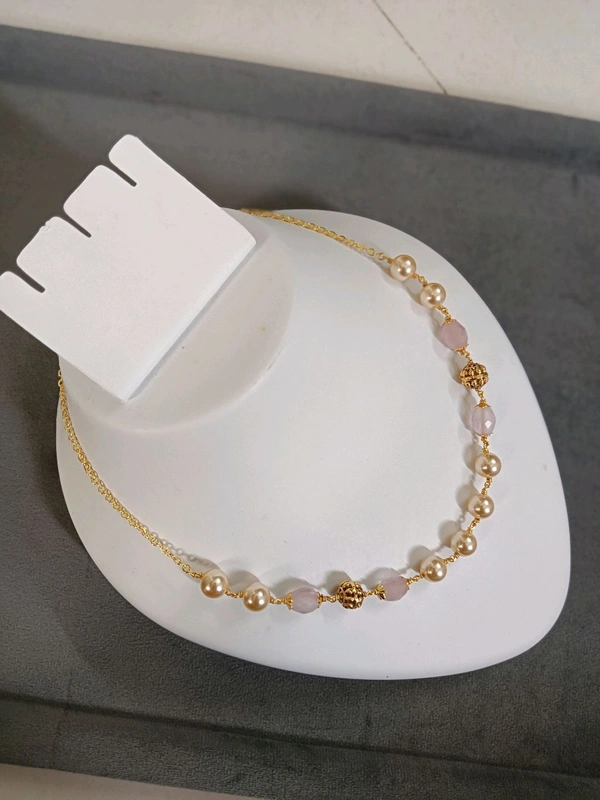 Swarorsk And Manulu Chain  - baby pink