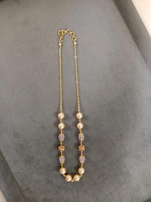 Swarorsk And Manulu Chain  - baby pink