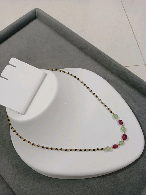 Black Diamonds With Real Manulu And Russian Beads