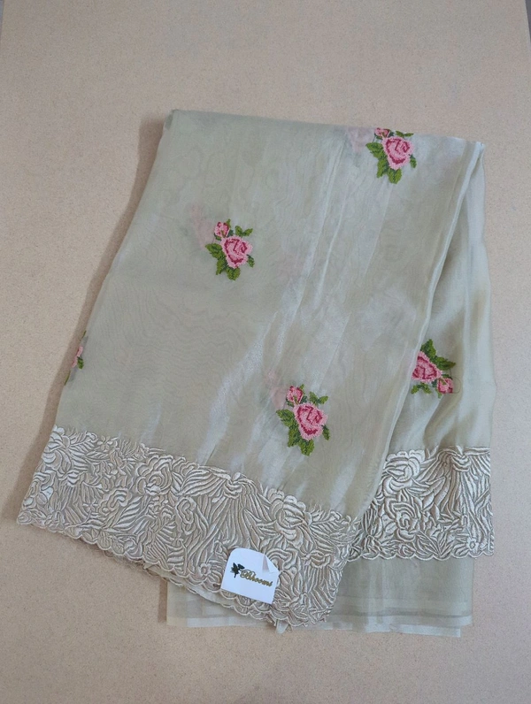 ORGANZA SELF CROSS - cream