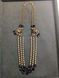 Real Amythyst With Side Pendant Mala