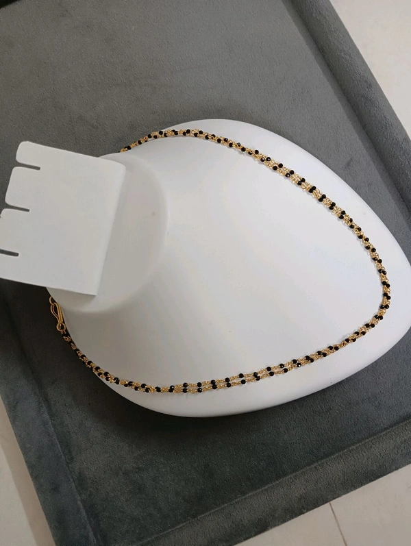 Black Beads 2 Lines  - Black