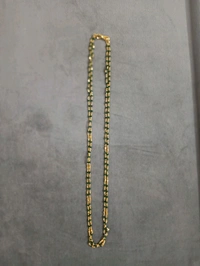 Black Beads 2 Lines  - Green