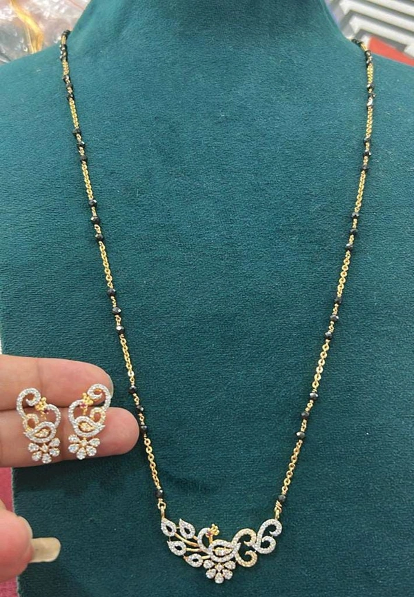 Black Diamonds With Diamond Copy Pendent  - Vz, 1 Week Dispatch Time