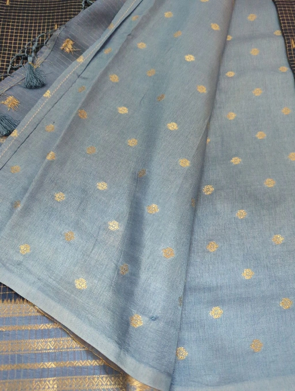 Dola Kanchi Check's  - Navy Blue