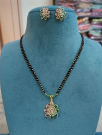 Black Beads With Double Aid Stone