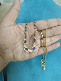 Black diamonds with designer pendent  - Vz