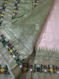 Tusser Lambani Work  - green