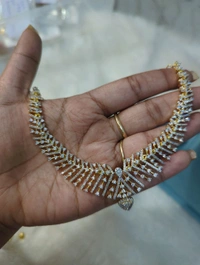 Real Diamond Copy Neck Set  - Vz
