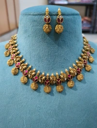Premium Nakshi Jadua Kundan N. Set - Vz, pink