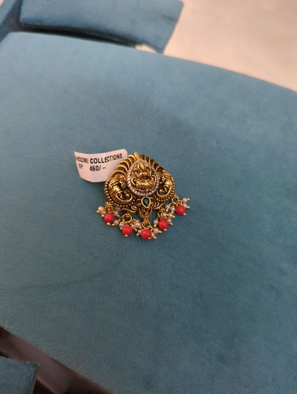 Antique Nakshi Pendant - Vz, Red