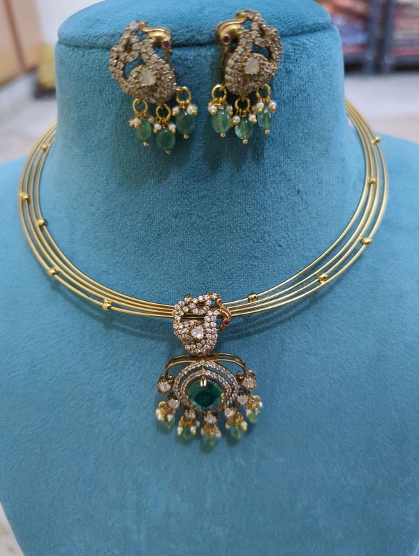 Real Mossonite Set - Vz, green