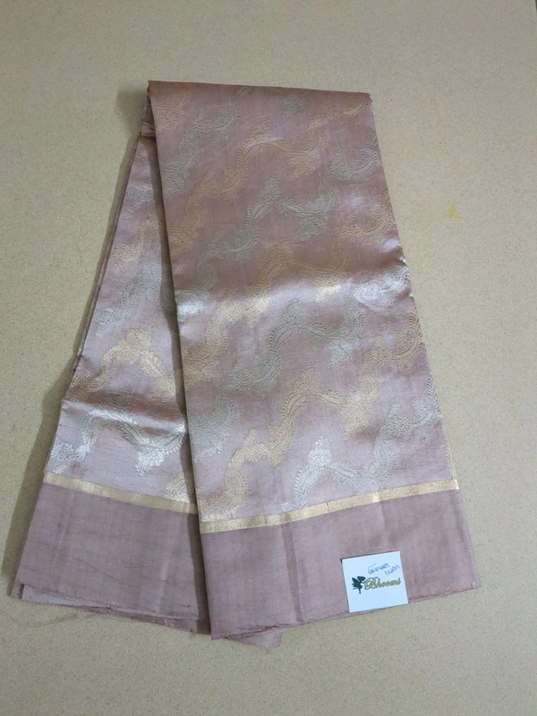 Pure Handloom Raw Mango  Off - Lavender blush