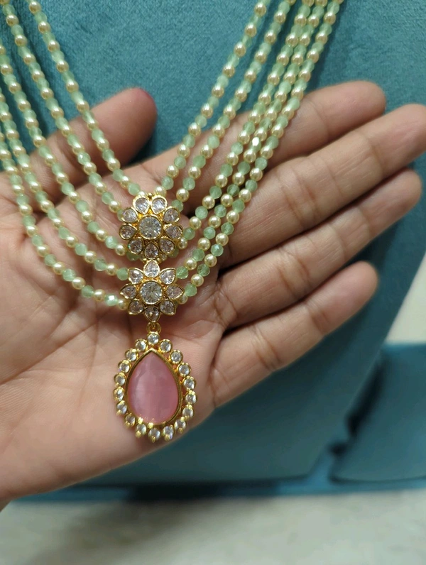 18 Ct Copy Set With Real Beads  - green, 10 Days Dispatch Time