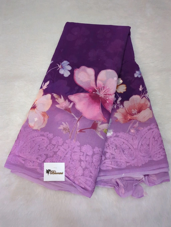 Pure Georgette Embroidery  - Seance