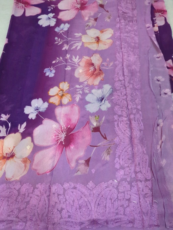 Pure Georgette Embroidery  - Seance