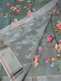 Pure Crepe With Satin Border  - Willow Grove 10