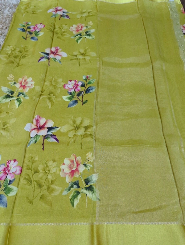 Pure Crepe With Satin Border  - Turbo 11