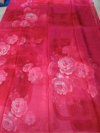 Pure Crepe With Digital  - Persian Rose