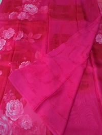 Pure Crepe With Digital  - Persian Rose