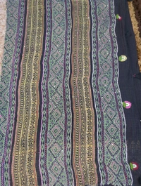 Mul Cotton With Handwork Blockprint - Black
