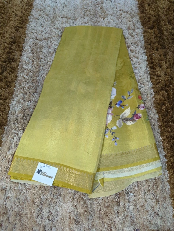Pure Crepe With Digital  - Buddha Gold